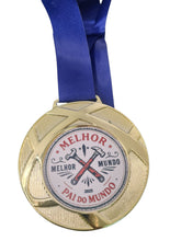 Medalha Melhor Pai  80001 8,0 cm com fita azul